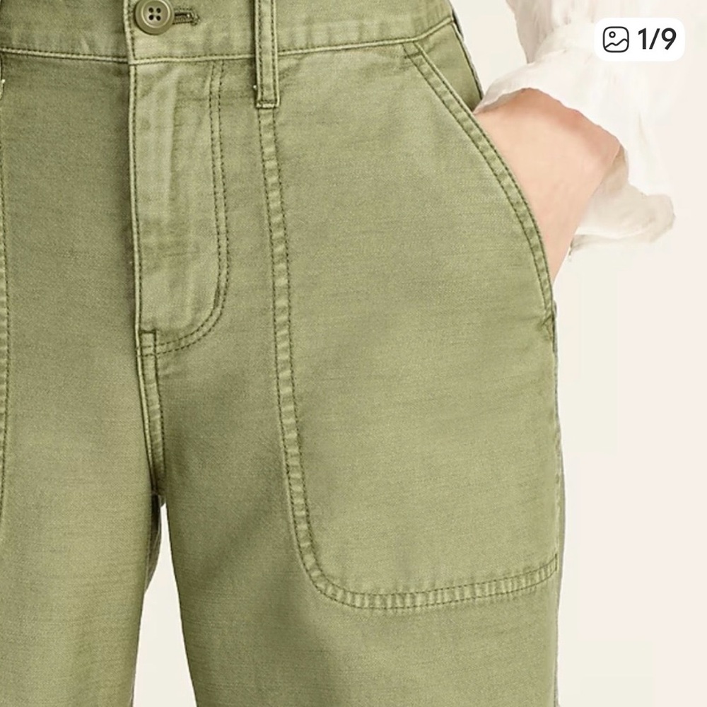 J. Crew Foundry Garment Dyed Pant in Olive